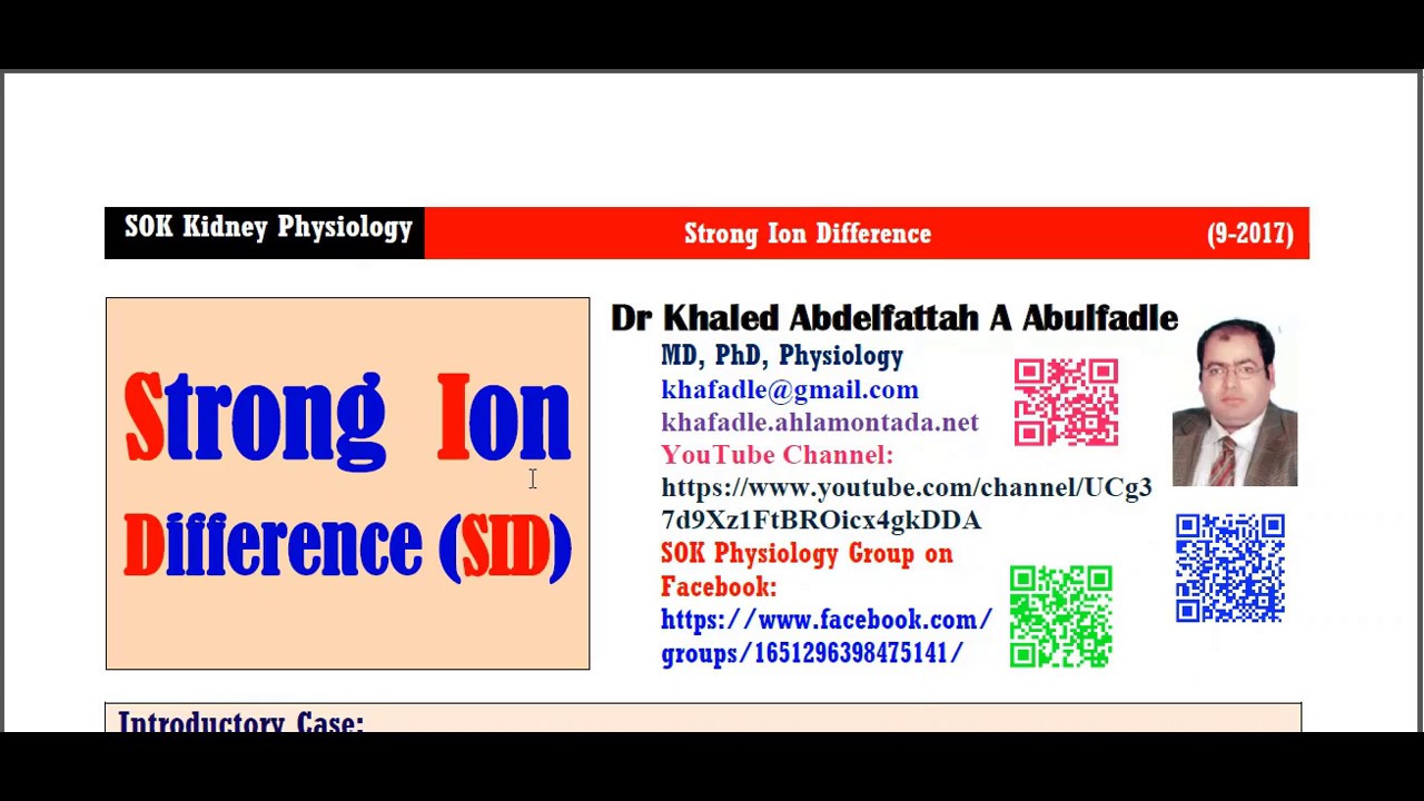 Strong Ion Difference (9-2017) by Dr Khaled A Abulfadle