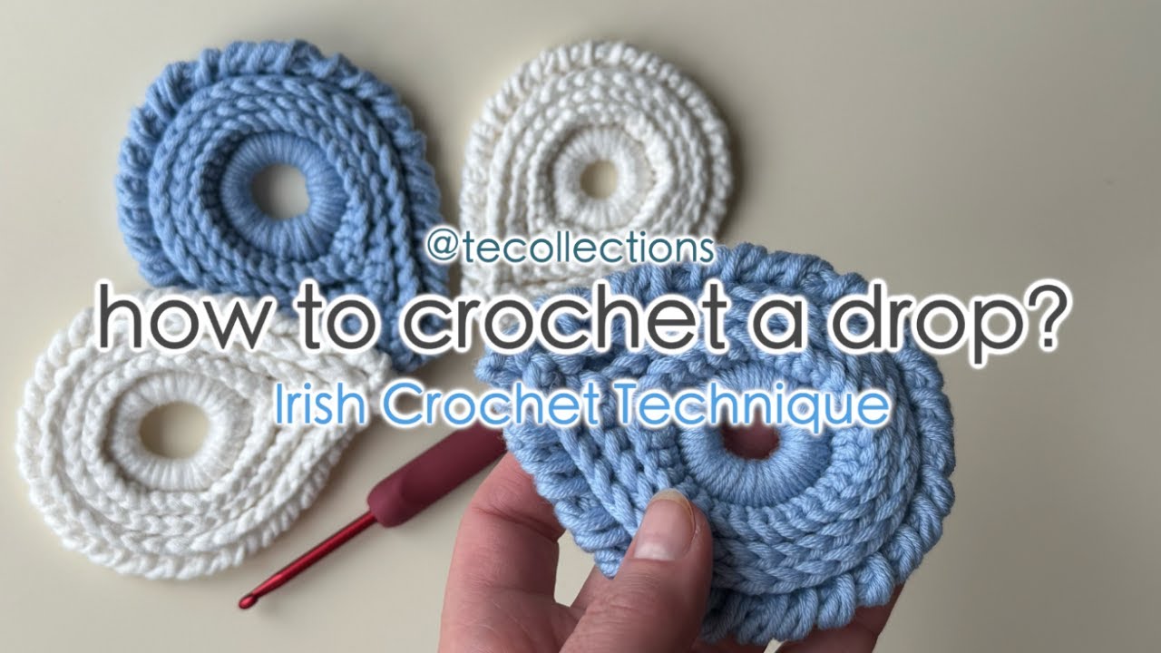how to crochet a drop / Irish Crochet Technique / FOR BEGINNERS