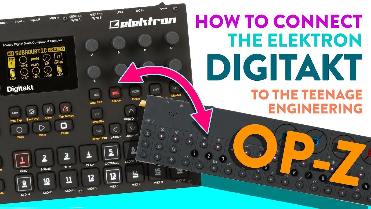 How to connect the Elektron Digitakt to the Teenage Engineering OP-Z