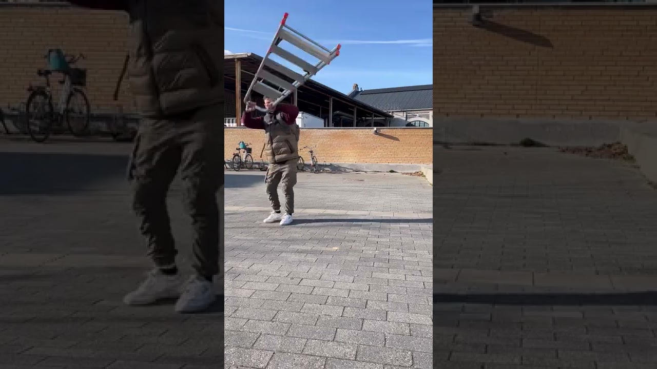Ladder man escapes the scene!!