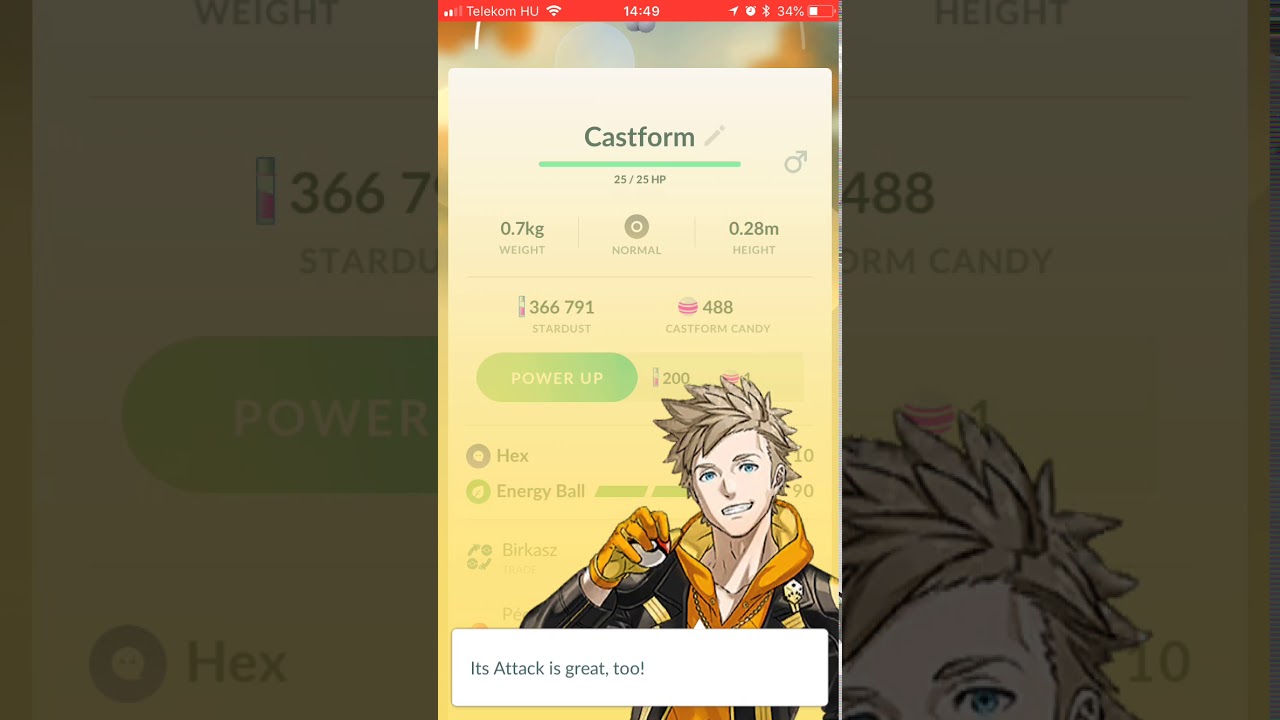 100% Castform recieved from Trade Pokemon Go