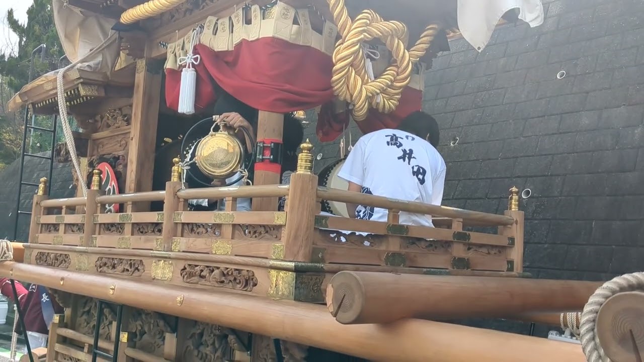 令和7年10月11日　柏原市高井田だんじり　地車囃子(三笠・桜)