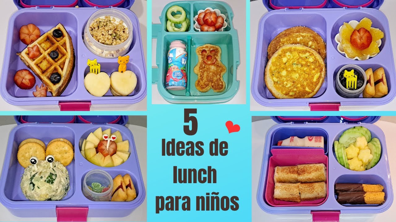 5 ideas de LUNCH para niños saludables, fáciles y rápidas, loncheras para la escuela bento box lunch