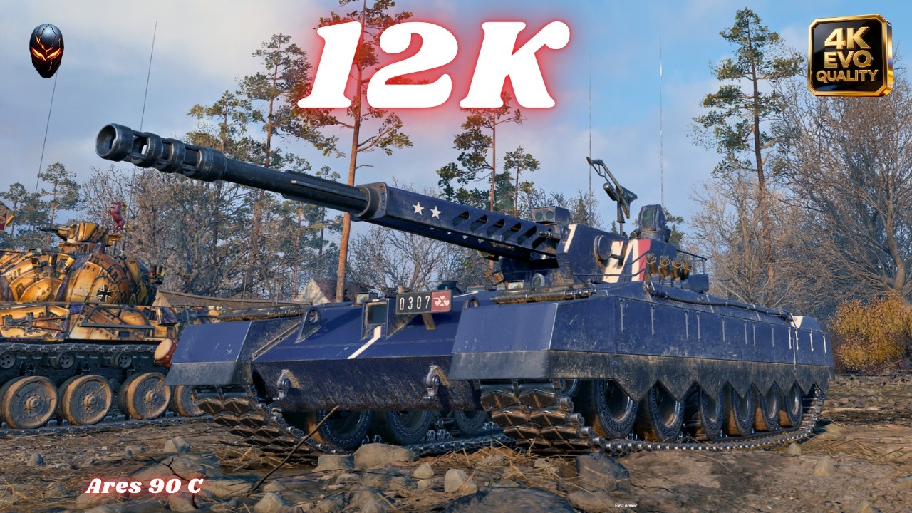 Ares 90 C  12K Damage 9 Kills World of Tanks #wot