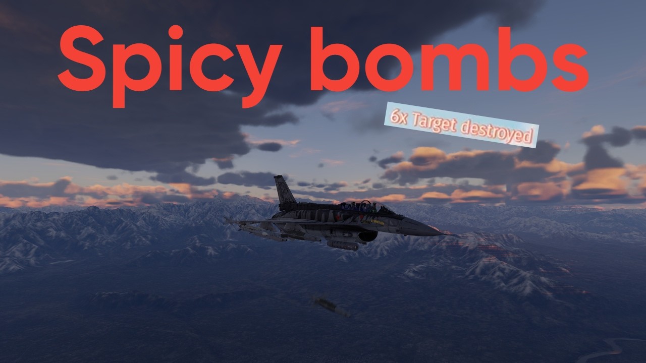 Giving spicy presents to tanks (Commentary) / War Thunder F-16I CAS