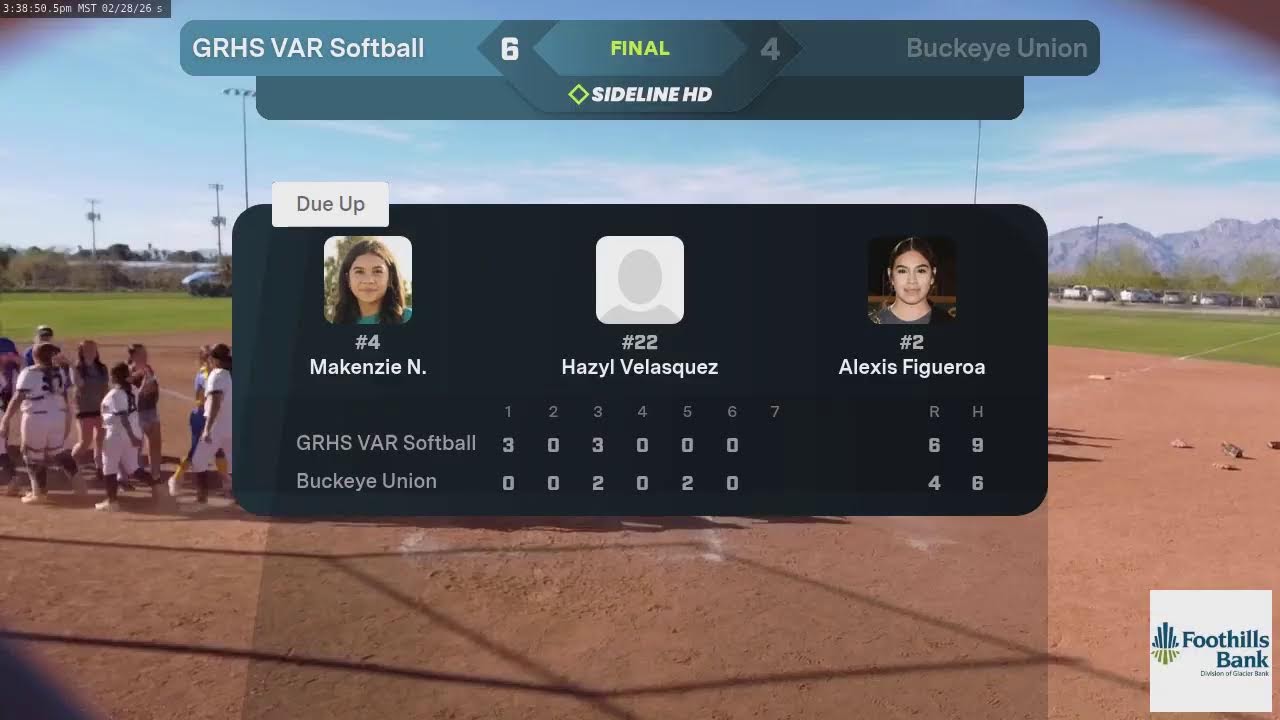 GRHS VAR Softball @ Buckeye Union (2026.02.28)