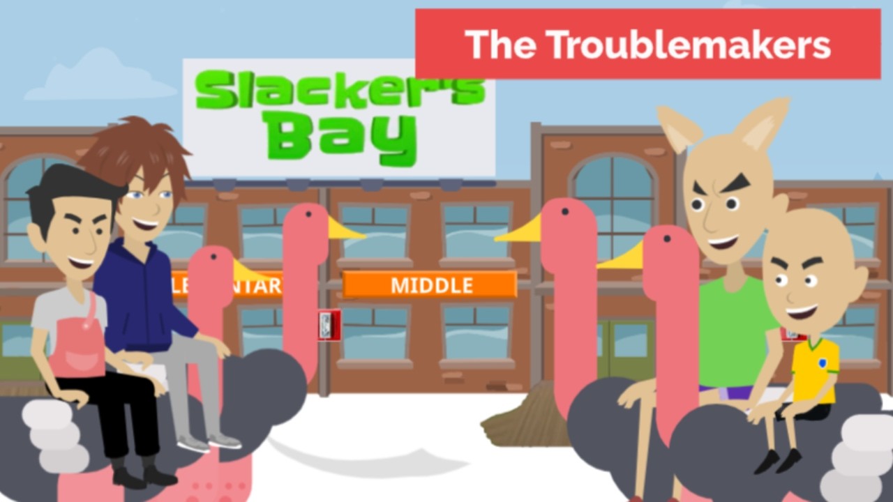 The Troublemakers Let 4 Ostriches into the School