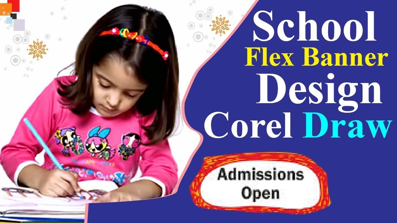 School Flex banner hoarding billboard in #Corel Draw Hindi