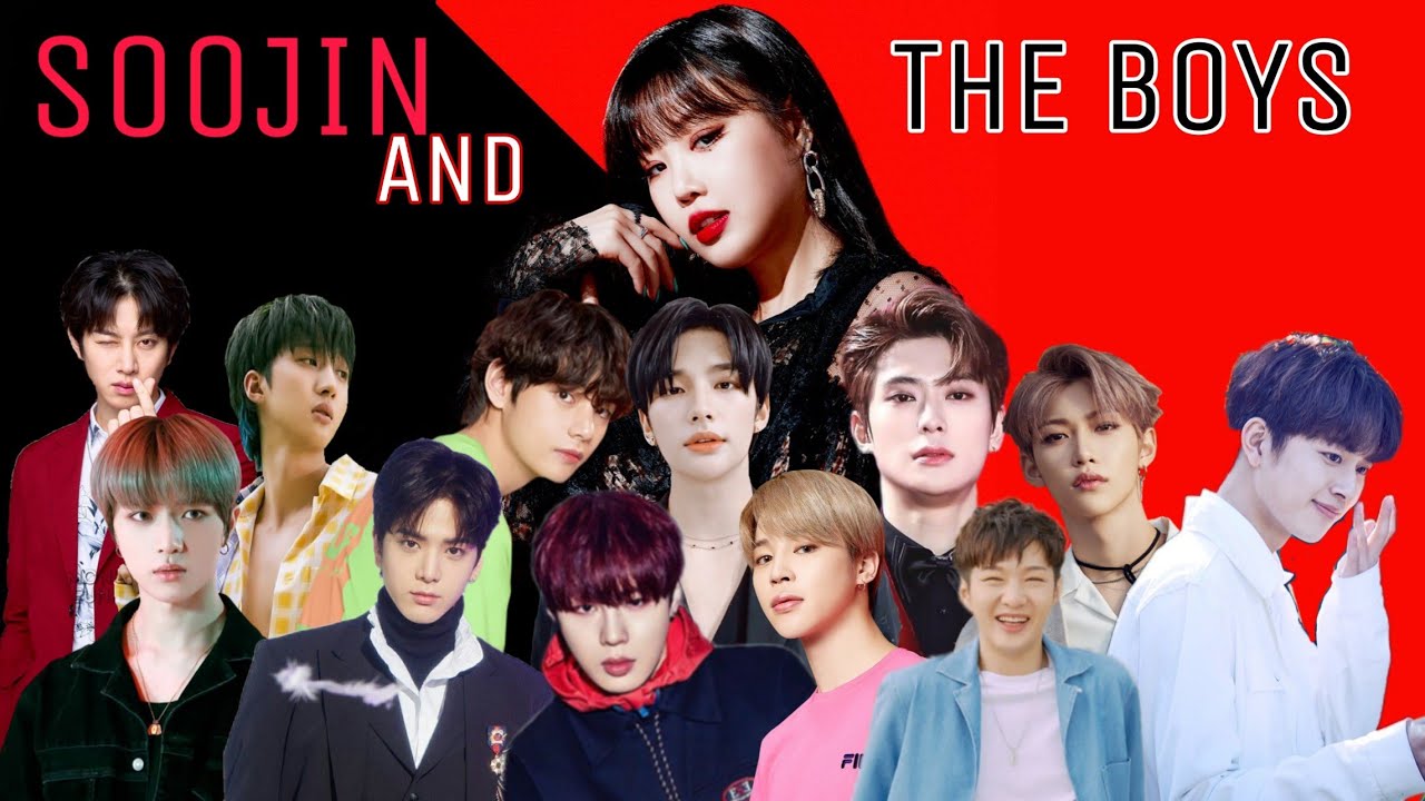 (g)i-dle soojin with male idols