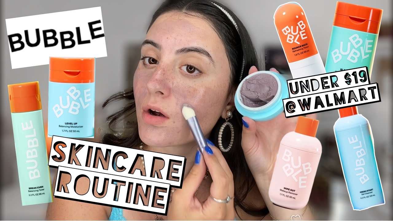 BUBBLE SKINCARE ROUTINE & REVIEW | Teen Skincare Brand Now At Walmart