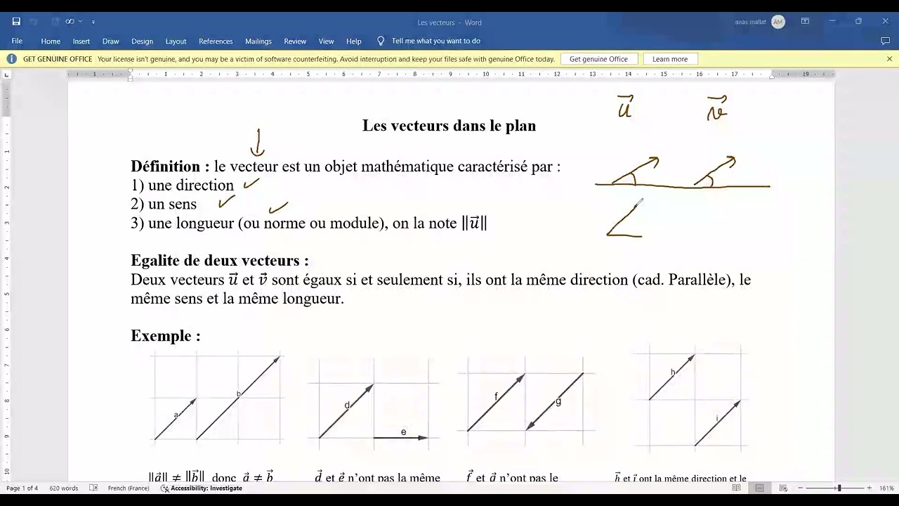 les vecteurs 1