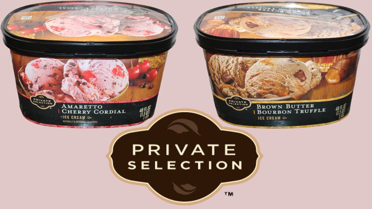 Private Selection (Kroger) Ice Cream: Amaretto Cherry Cordial & Brown Butter Bourbon Truffle Review