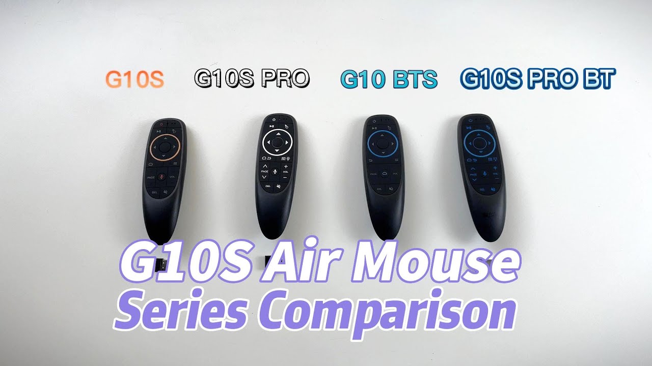 G10S | G10S Pro | G10 BTS | G10S PRO BT Air Mouse Remote Control Comparison