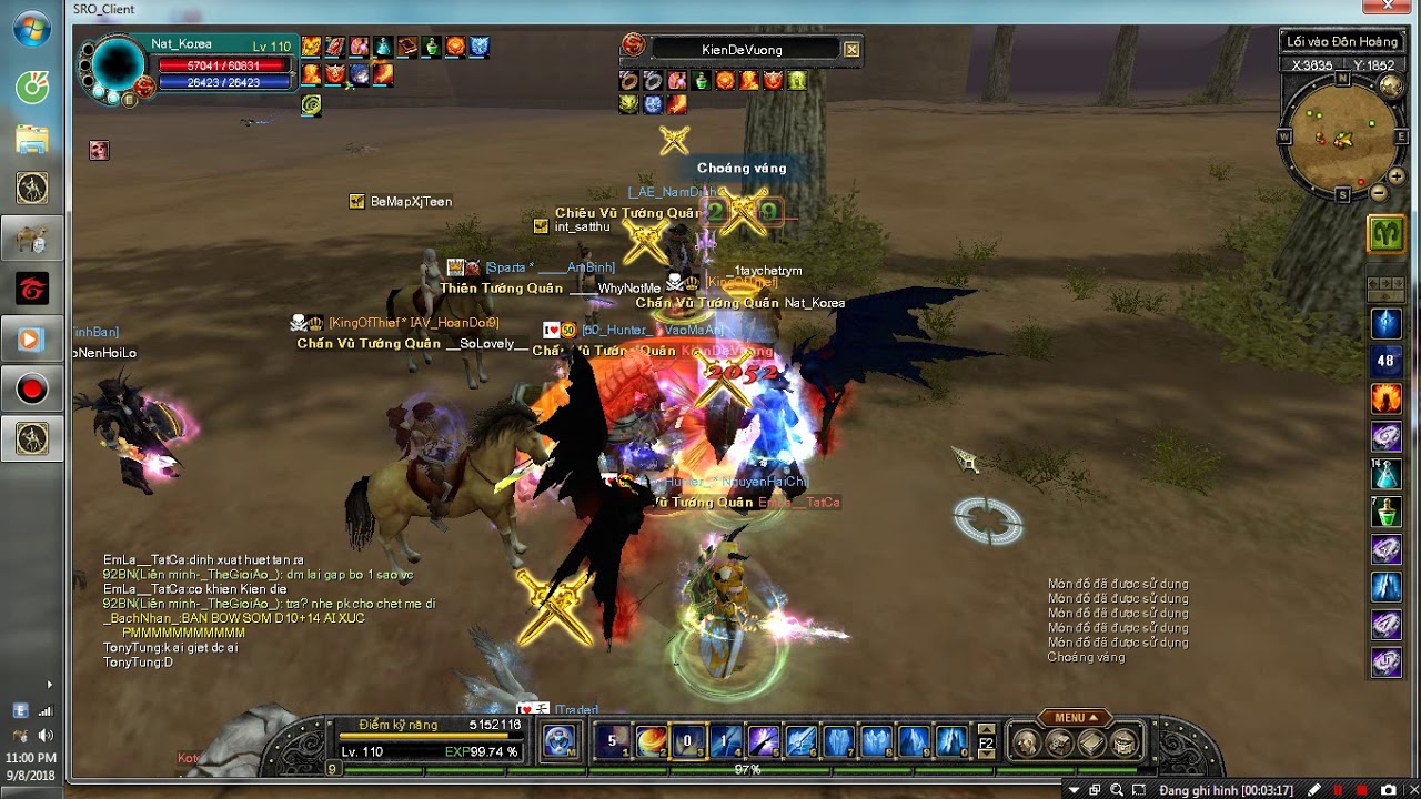 SRO 3JOB THANH LONG - PVP KienDeVuong DD sun +15 giáp nhẹ b15 vs Nat_Korea đao b10k12 giáp nhẹ b10