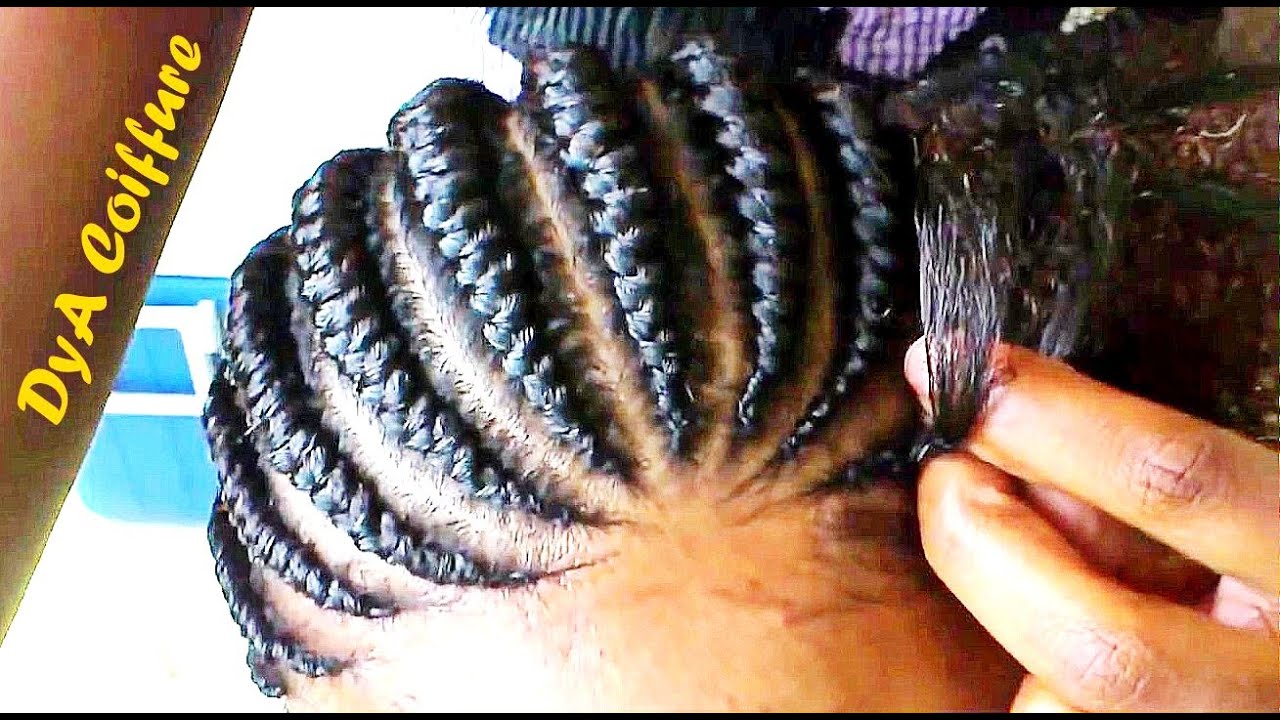 HOW TO ★ Tutorial Écailles de poisson / Ghana or Banana cornrows - By Dy'A