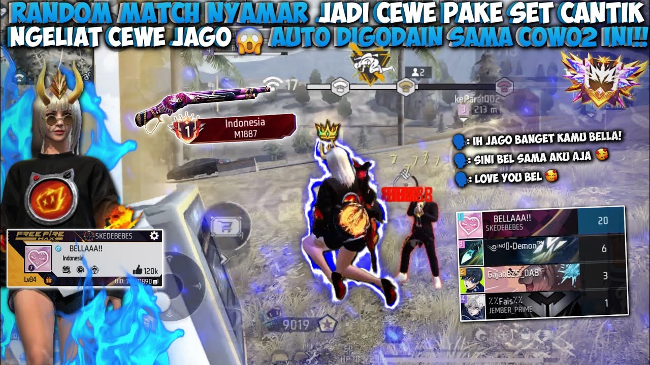 RANDOM MATCH NYAMAR JADI CEWE!! NGELIAT GUA KILL BANYAK😱LANGSUNG DIGODAIN SAMA COWO INI!!