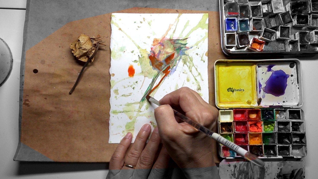 PROCESS: Daily Rose Watercolour Painting DAY 3872 (20260315SUN)