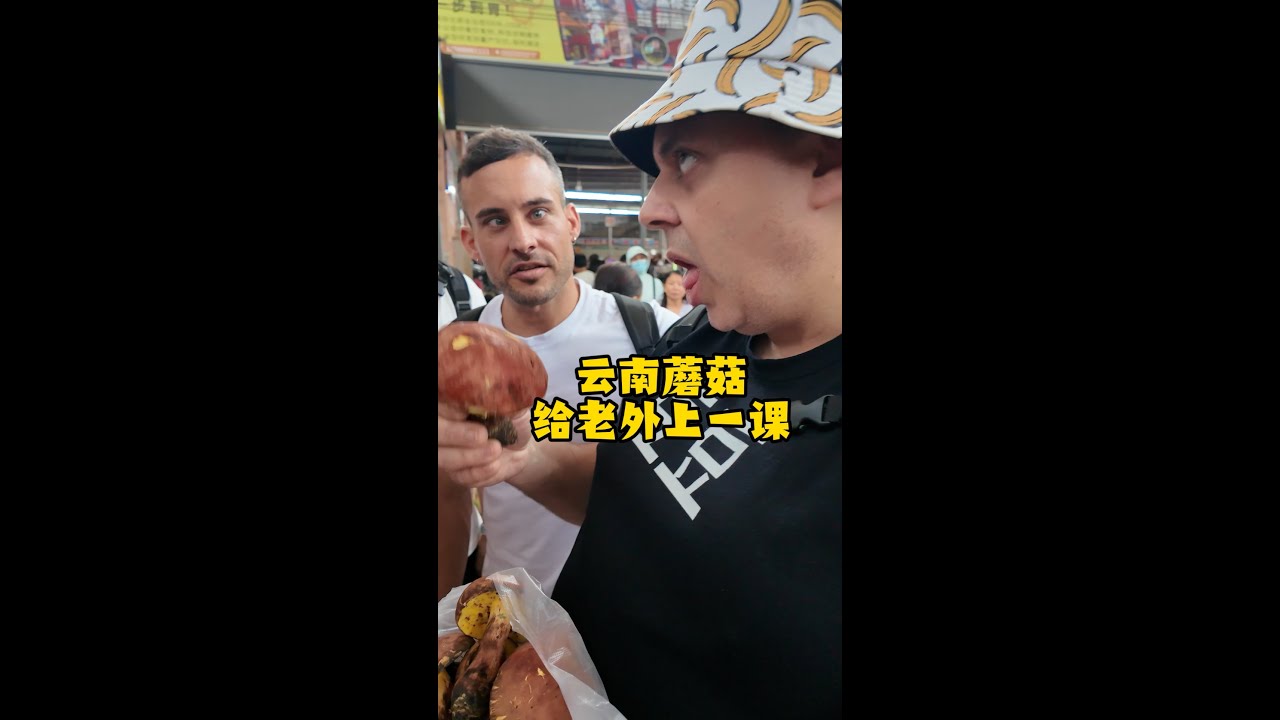 当西班牙老外来到云南野生菌市场，终于实现了菌子自由