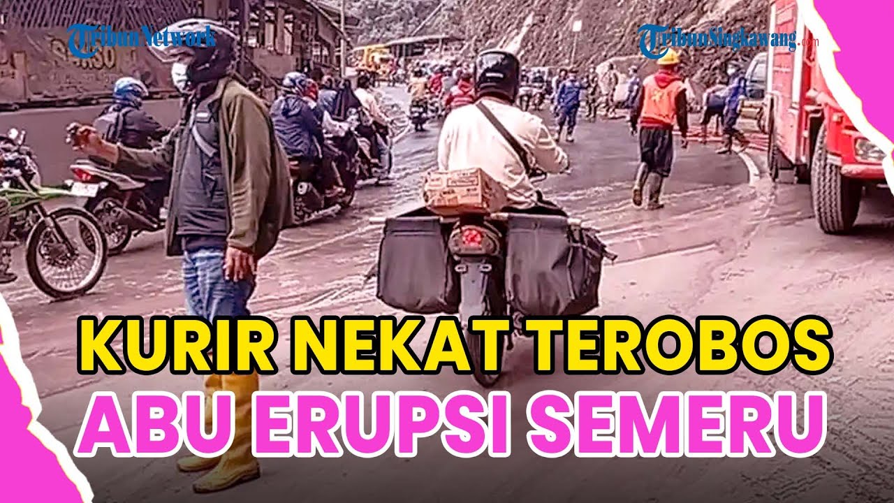 ®️🔴 KURIR TEROBOS ABU GUNUNG SEMERU DEMI ANTAR PAKET❗JEMBATAN GLADAK PERAK DIBERSIHKAN PASCA ERUPSI