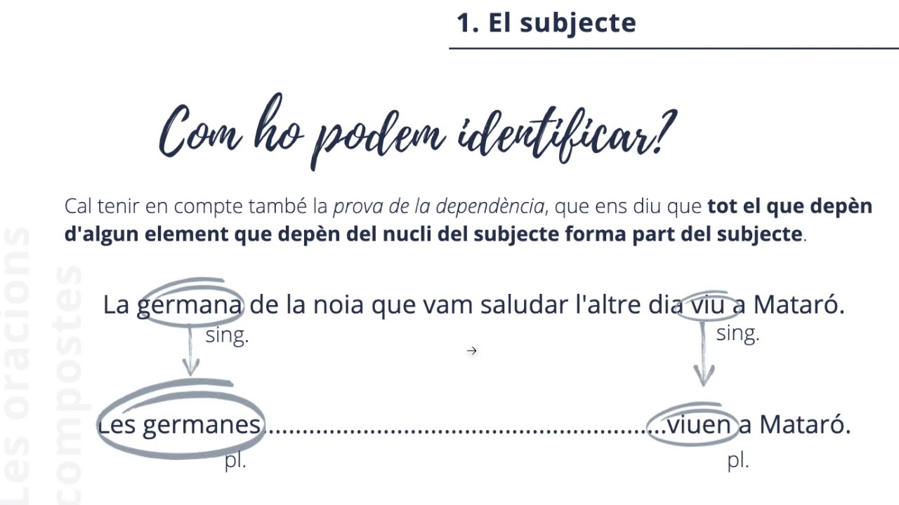 Funcions sintàctiques i pronominalització: 1. El subjecte.