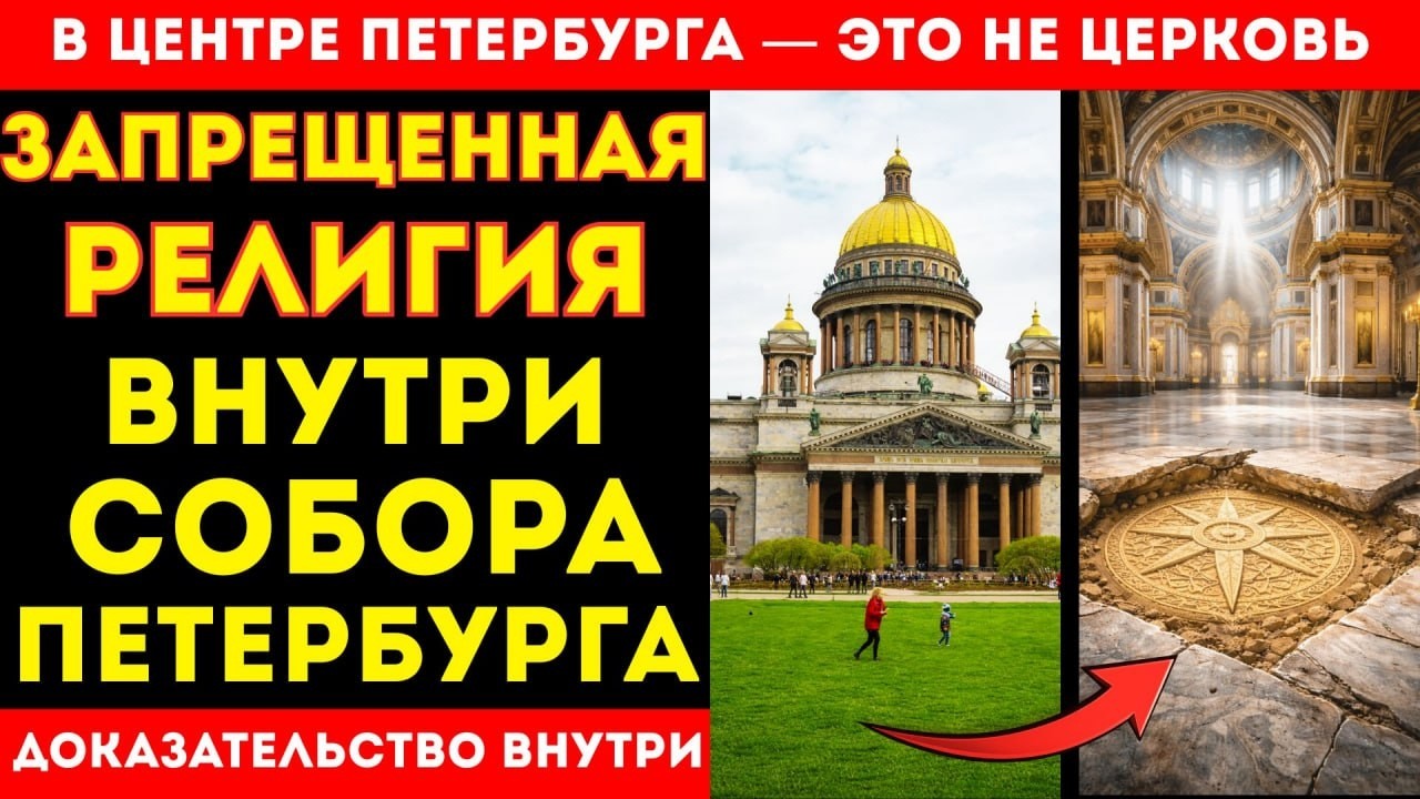 ВНУТРИ ИСААКИЕВСКОГО СОБОРА СПРЯТАНА ЗАПРЕЩЁННАЯ РЕЛИГИЯ?