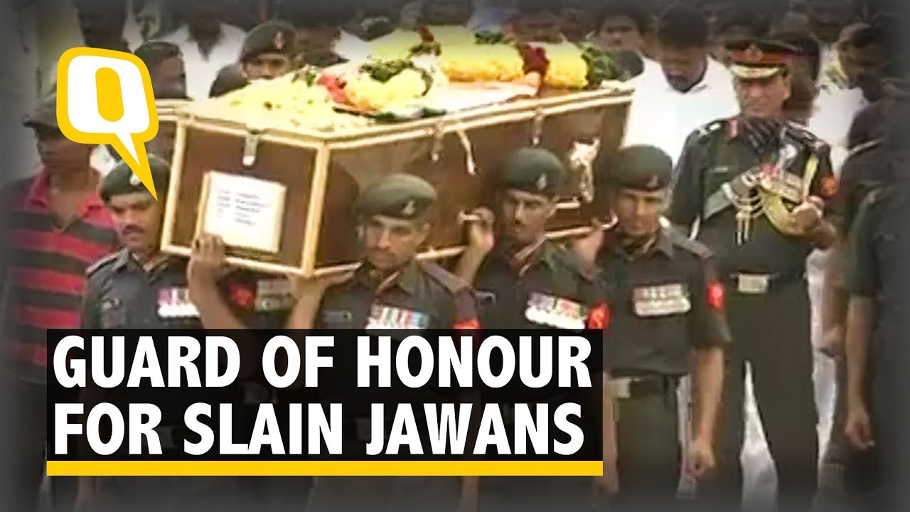 Army Jawans Slain in Qazikund Receive Guard of Honour
