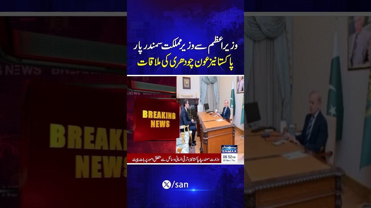 Minister of State for Overseas Pakistanis Aun Chaudhry Calls on the PM Shehbaz | Samaa TV