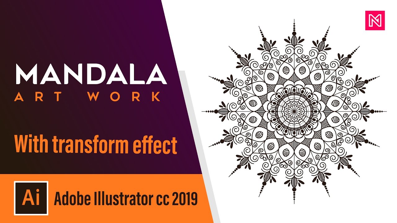 Create Mandala with Transform effect in Illustrator CC 2019