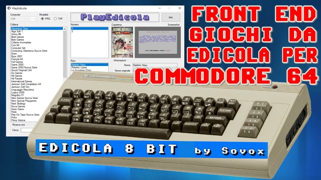 TUTORIAL - PLAYEDICOLA: FRONT END GIOCHI DA EDICOLA C64 - Luca Brocato/Edicola8Bit 2019 [Win 7-8-10]