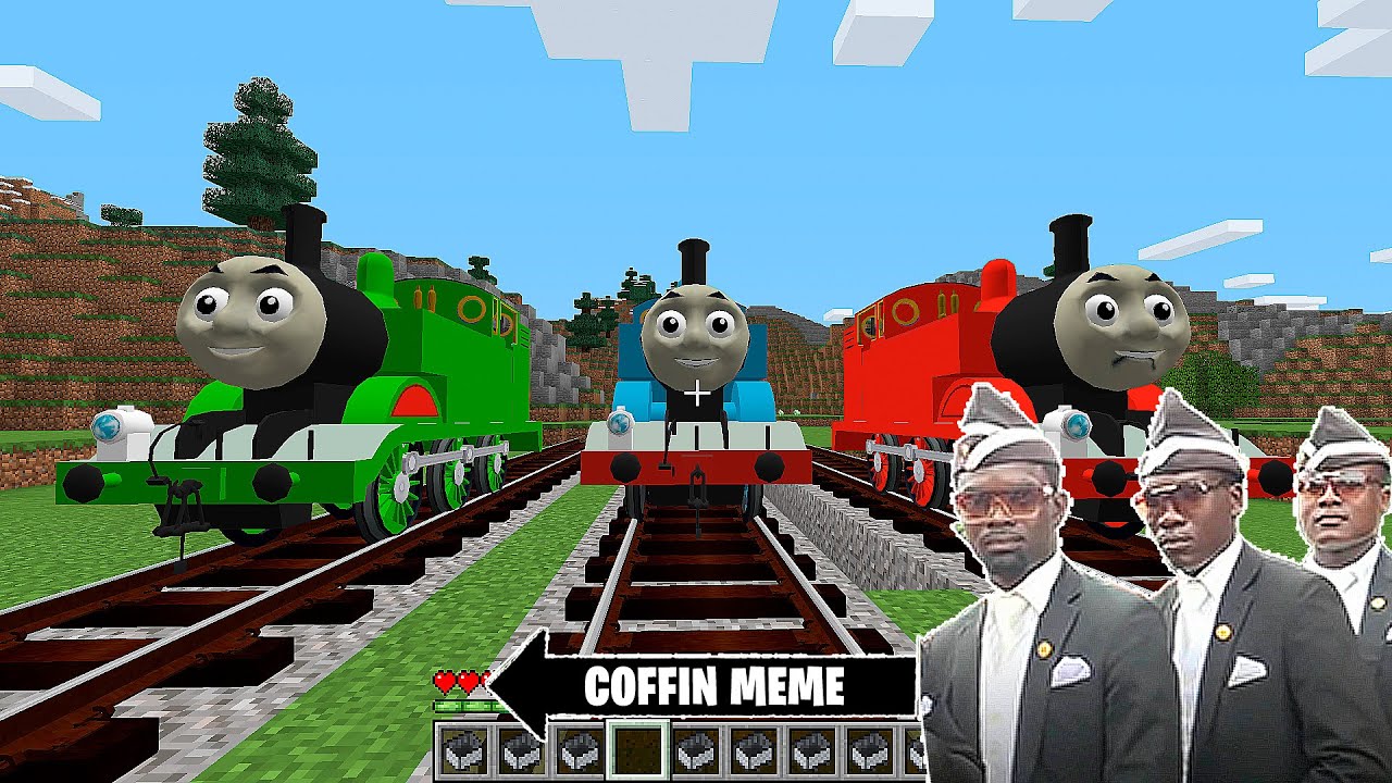 Thomas the Tank Engine and Two Friends in Minecraft