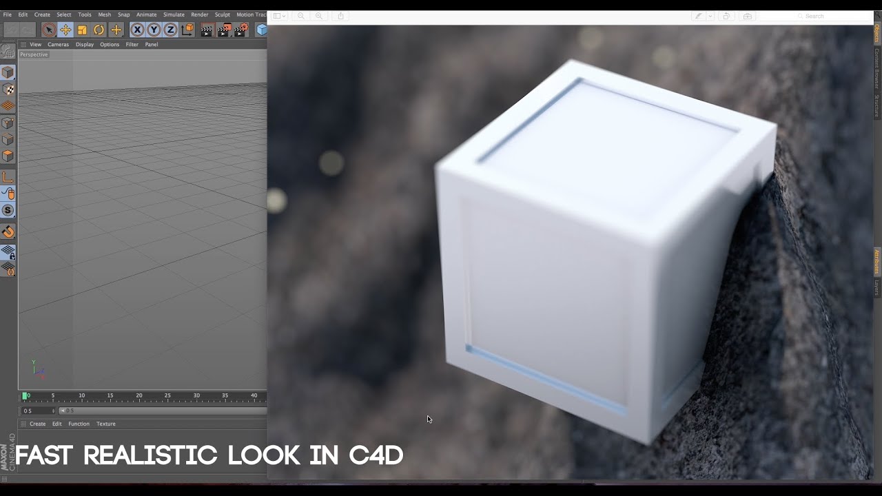 FAST realistic scene in Cinema 4D - IN 5 MIN! - No plugins