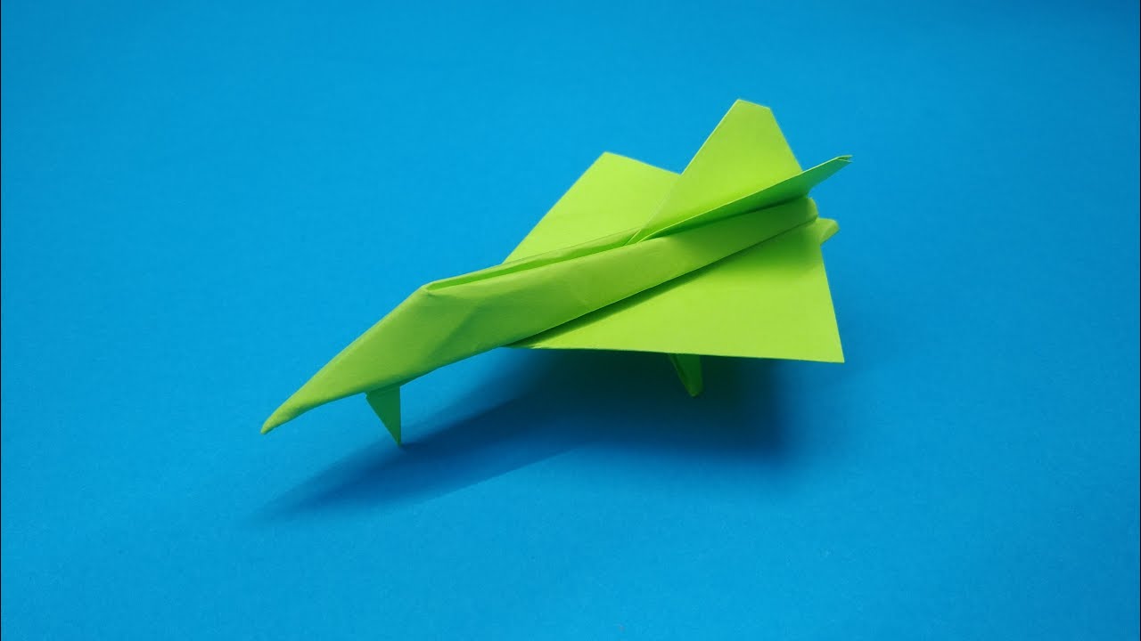 Origami delta wing with Retractable Landing Gear.How to make a paper airplane that flies far & fast