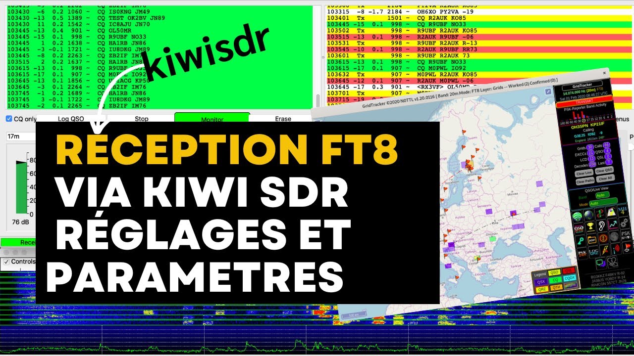 Réception FT8 via KIWISDR