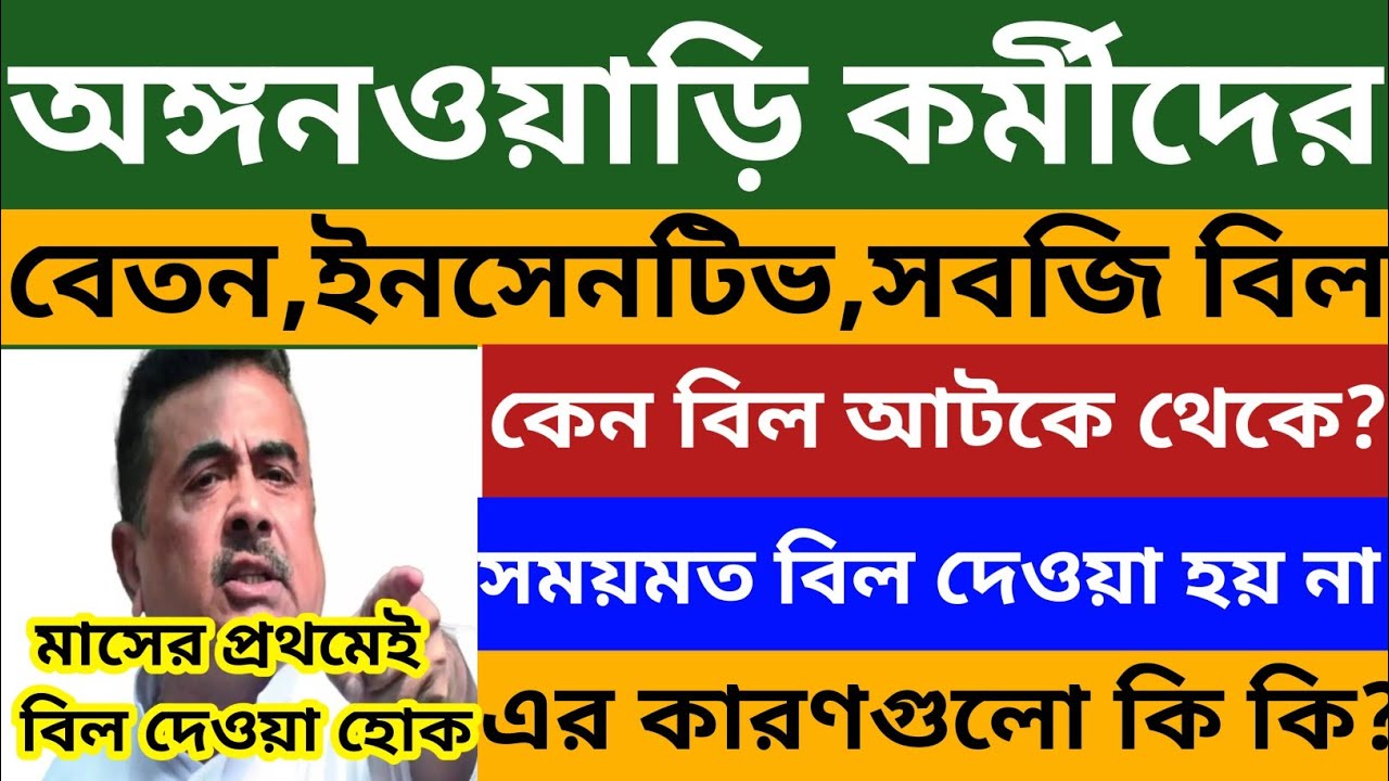 অঙ্গনওয়াড়ি কর্মীদের বেতন ও বিলের টাকা কেন আটকে থাকে ? মাসের প্রথমেই বিল দেওয়ার দাবি Wb Icds News 