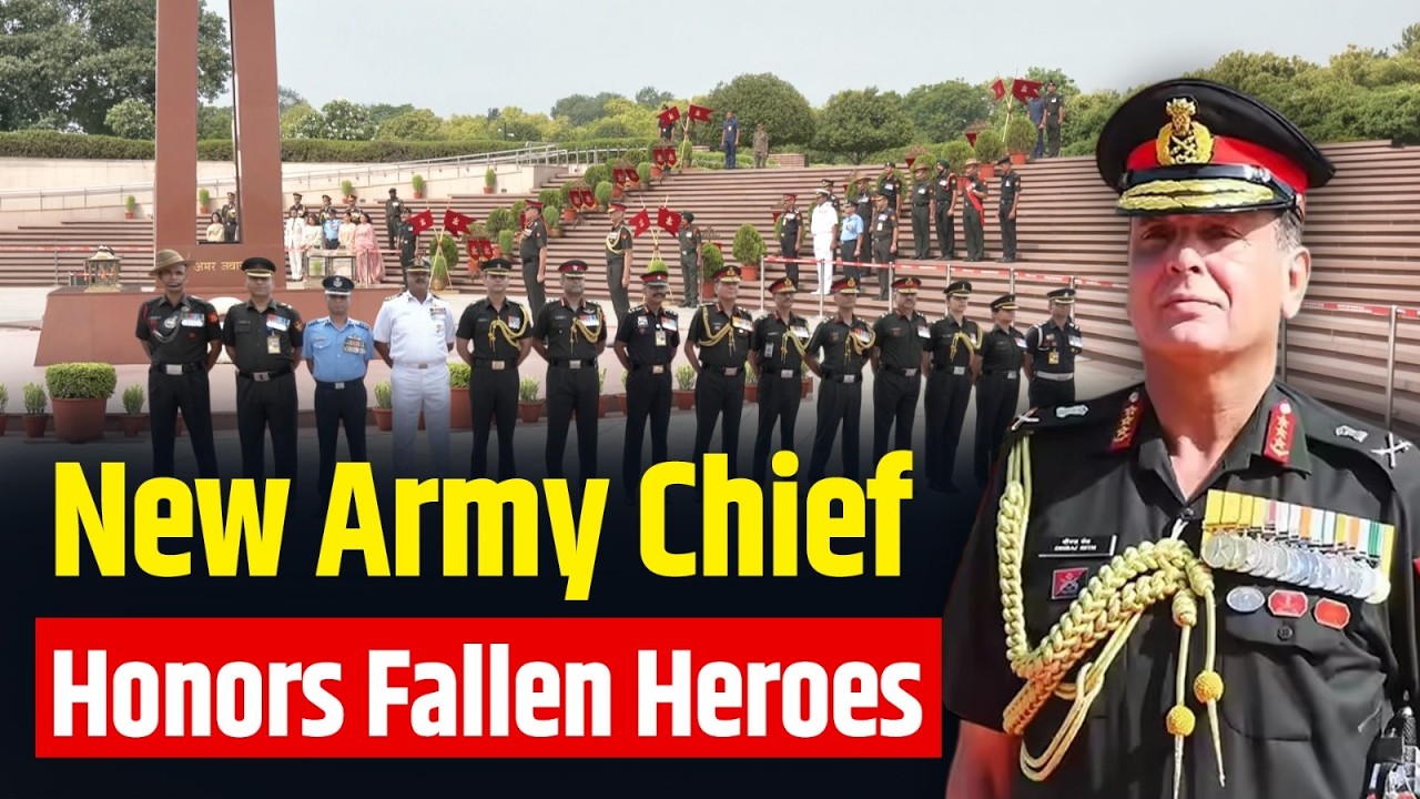 Lt Gen Dhiraj Seth's First Tribute as Army Chief | National War Memorial | New Army Chief