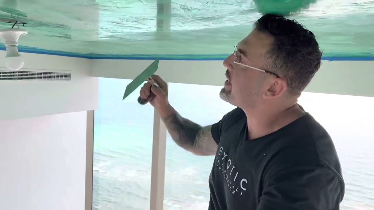How to burnish venetian plaster, dark colors, Exotic wall finishes by Giancarlo Sagasti  marmorino