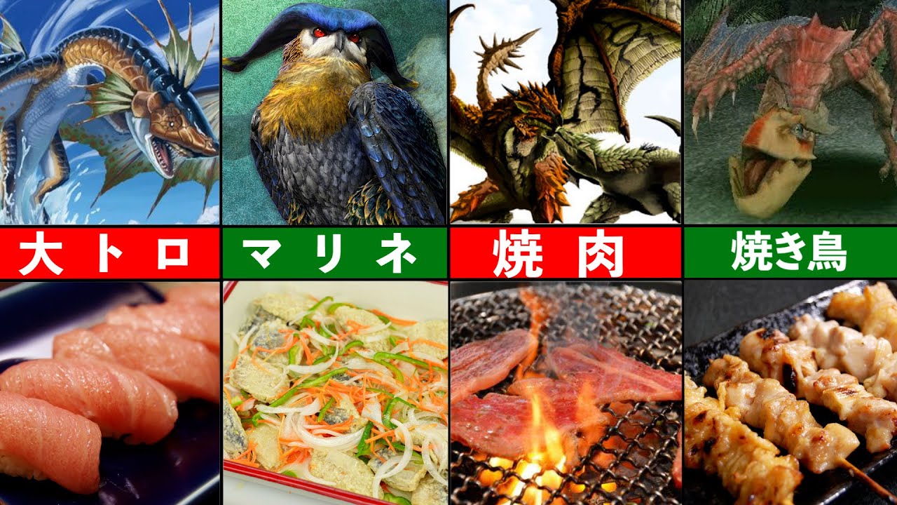 【歴代モンハン】実は食べると美味いグルメモンスター18体