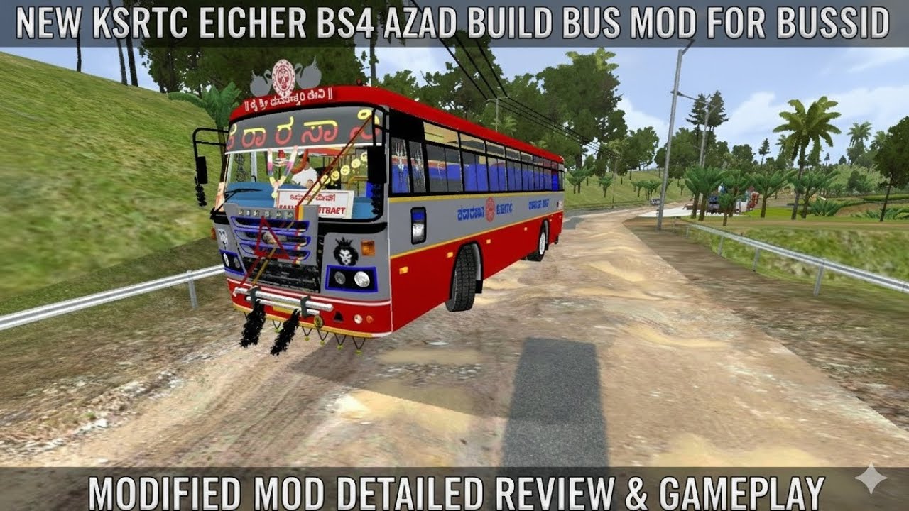 🔥🔥UPCOMING MODIFIED NEW KSRTC EICHER BS4 AZAD BUILD BUS MOD RELEASED FOR BUSSID🔥🔥