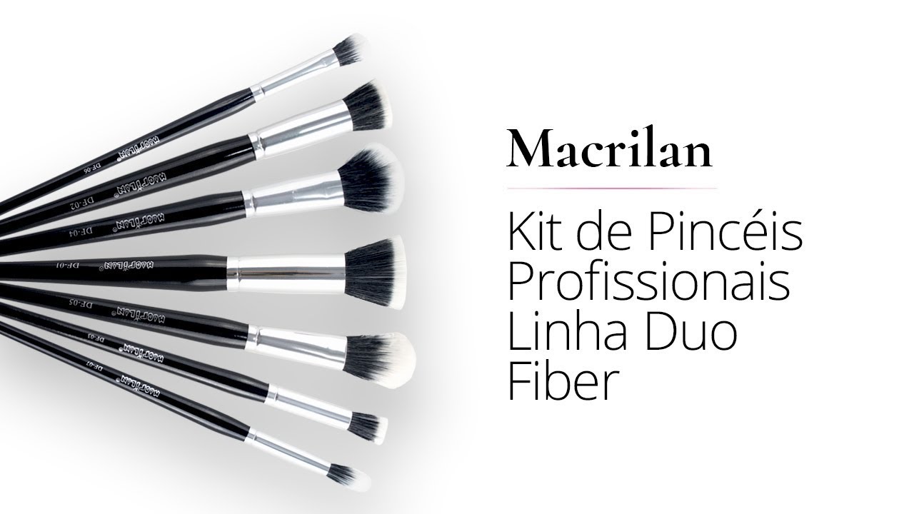#MinutoMaquiADORO Kit de Pinc&eacute;is Profissionais Linha Duo Fiber - Macrilan by Tudo em Dose Dupla