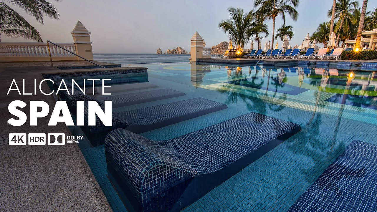4K Wallking Tour - Beautiful Resort in Alicante - Spain
