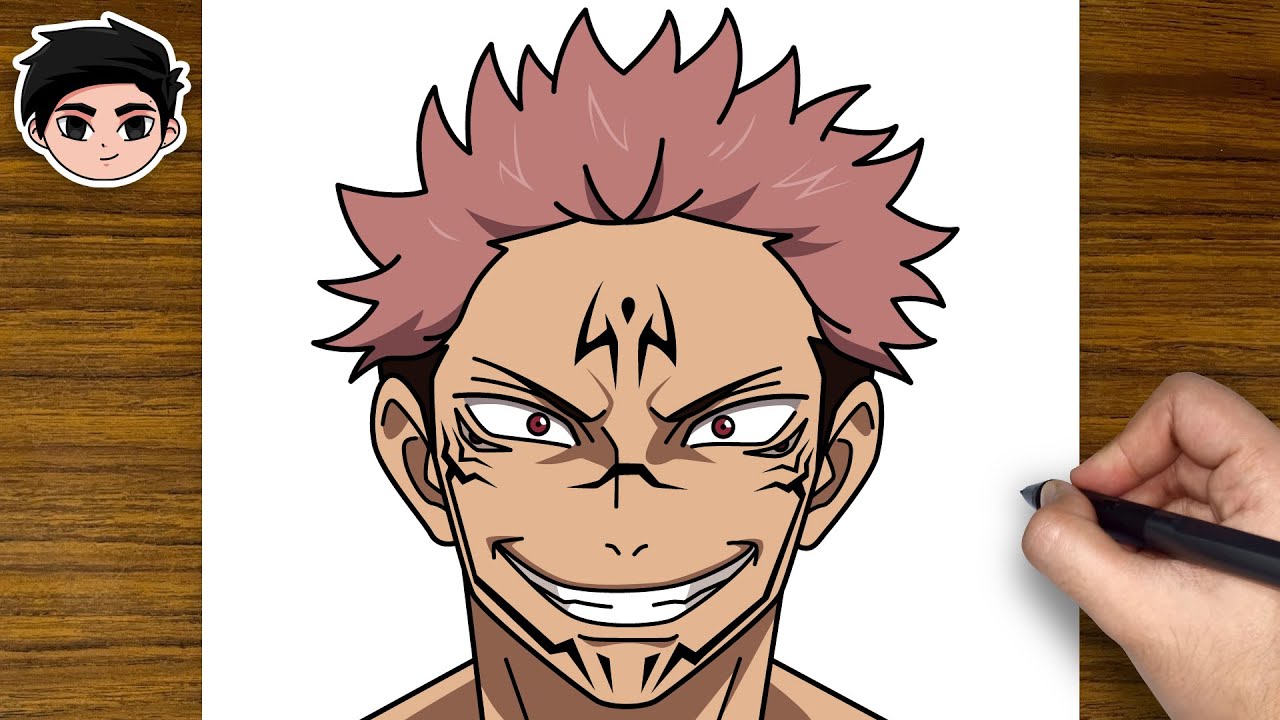 How to Draw SUKUNA from Jujutsu Kaisen | Easy Step-by-Step