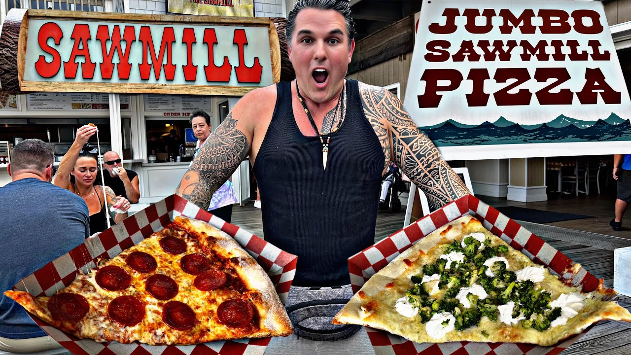 Largest Pizza On The Boardwalk Sawmill Seaside Park Nj