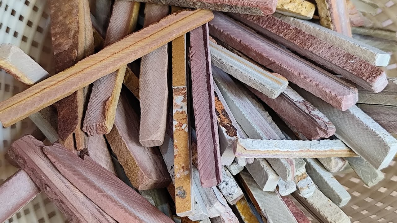 Yellow coated slate pencils//Wet cleaning video 😀🌞❤️