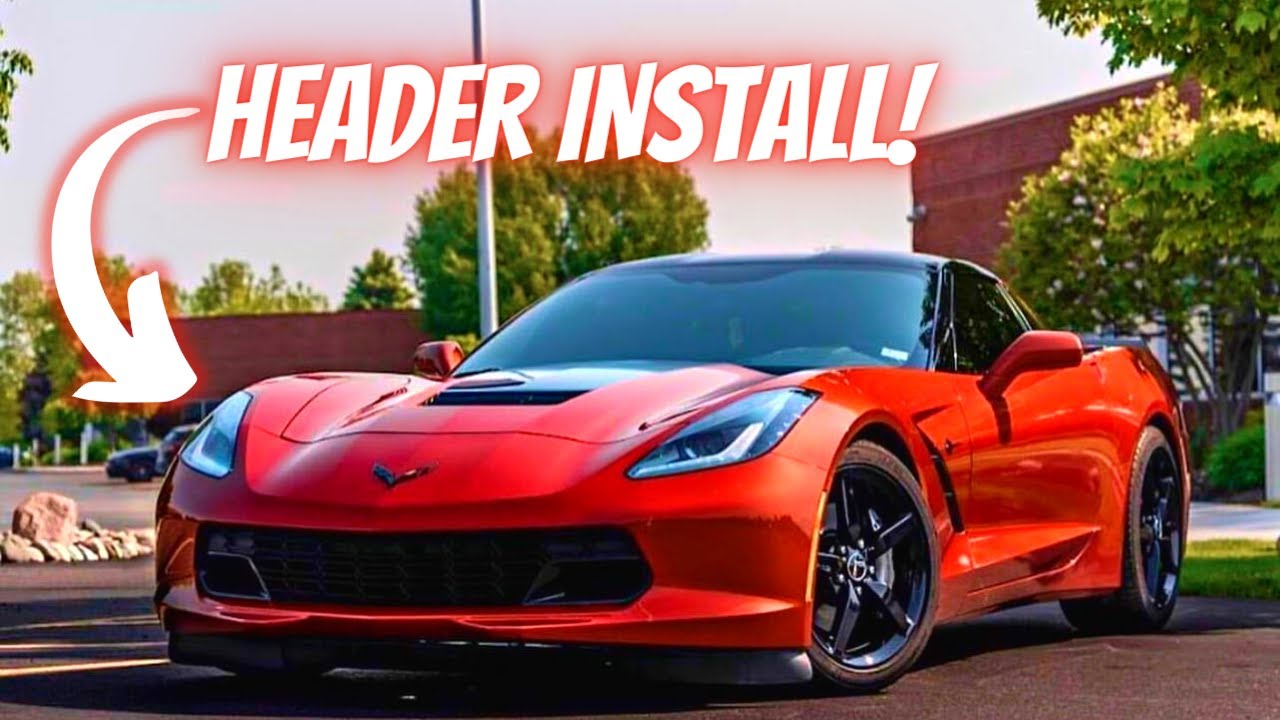 Установка выпускных коллекторов с удлиненными трубами на Corvette C7!!