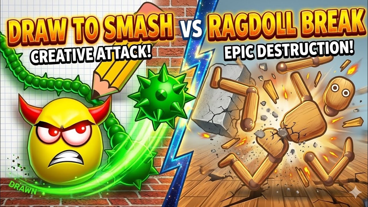 Draw to Smach Vs ragDoll break: Epic Challenge! 😱HE gaming hub 
