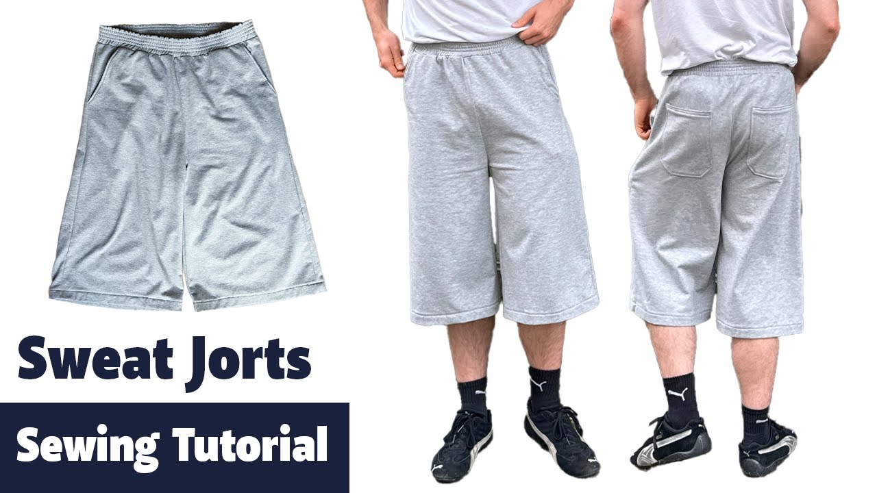 How to sew Sweat Jorts | Sewing Tutorial for baggy shorts