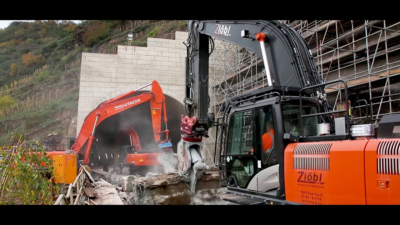 Abbruch: Erneuerung Petersberg Tunnel Neef an der Mosel