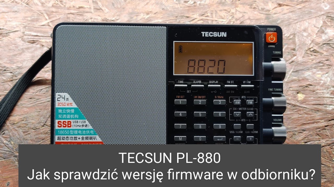 TECSUN PL-880. Jak sprawdzić wersję firmware w odbiorniku?