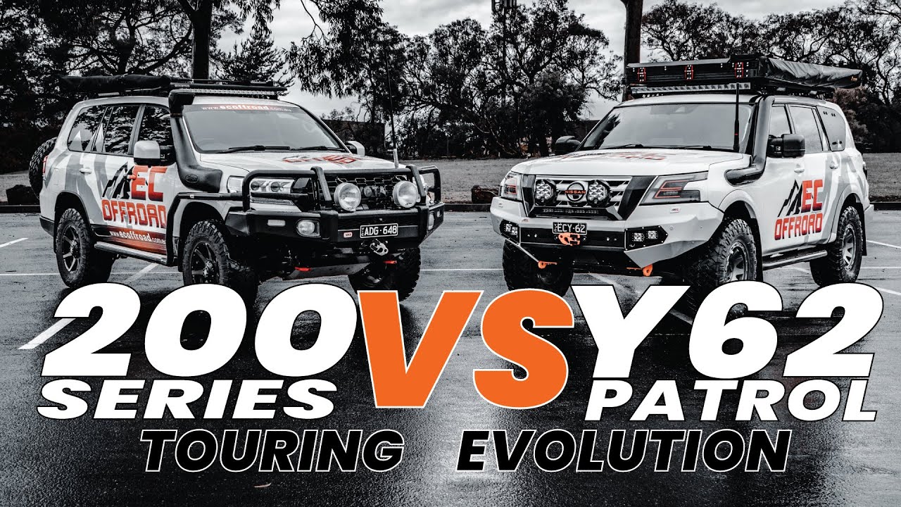 Эволюция Toyota Land Cruiser 200 серии против Nissan Y62 Patrol Touring