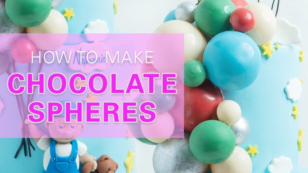 How To Make Chocolate Spheres OR Ball Cake Tutorial | WATCH ME BAKE | CECILIA VUONG